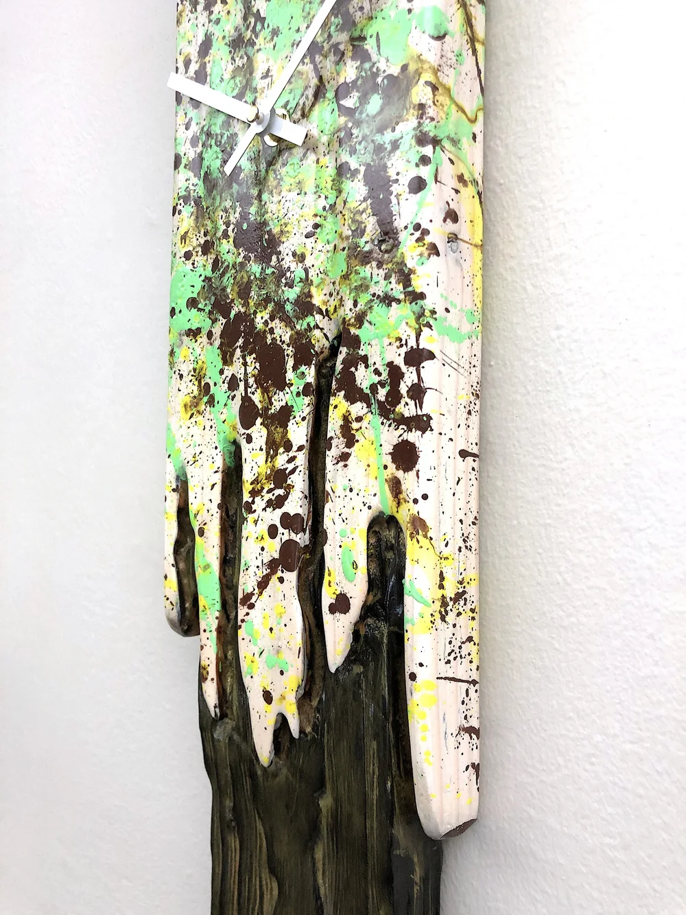 Textured Wood Clock Abstract Art - Watts 0002 — Korzen Designs